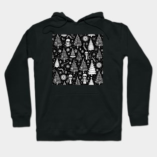 Black Christmas pattern Hoodie